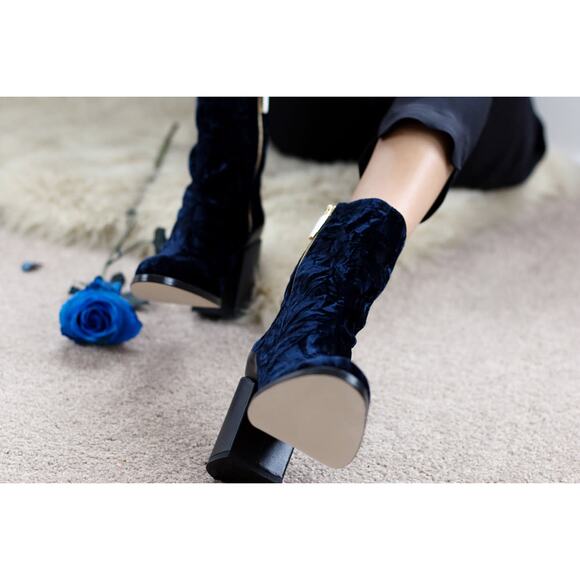 Dear Frances Spirit Boots in Blue Velvet (Size 39) - Picture 4 of 13